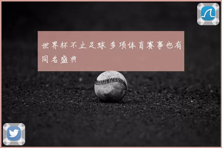 世界杯不止足球 多项体育赛事也有同名盛典